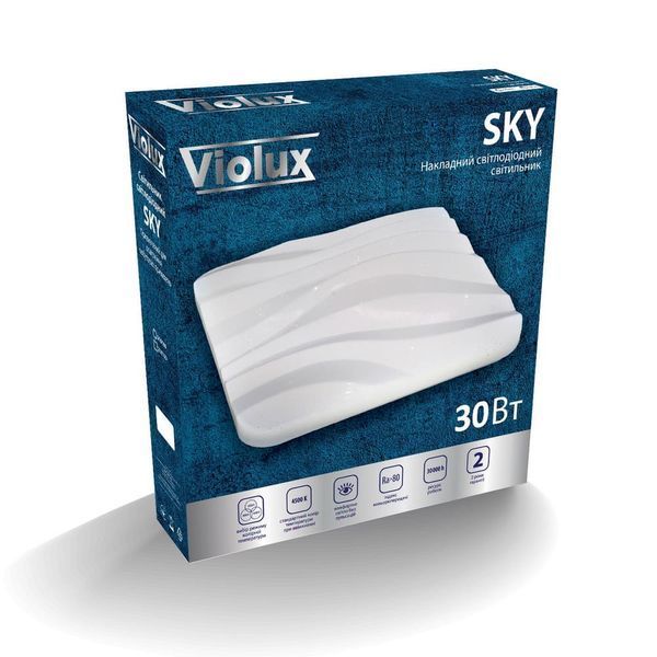 Св-к стельовий Violux SKY 30W 30K-60K 2400LM квадрат 340мм 210123 фото