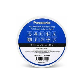 Ізоляційна стрічка ПВХ Panasonic 0.125x18мм 20м Біла WCMT20WHARJ фото