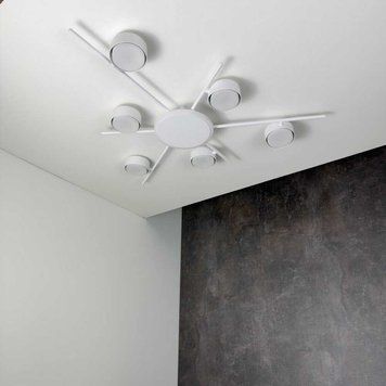 Св-к стельовий Violux під лампу PANAMERA 6xGX53 (підсвітка 6W 3000K) круг білий 340022 фото