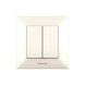 Вимикач 2кл. Panasonic Arkedia Slim, крем WNTC00092BG-UA1 фото