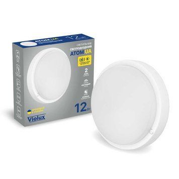 Св-к ДББ Violux ATOM UA MW sensor 12W 5000K 1200LM білий IP54 картон 253361 фото